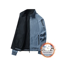 Sımıcg Erkek Çift Taraflı Dolgulu Ceket-mavi Açık Mavi