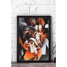 Zion Williamson Çerçeveli Tablo - Basketbol Nba Posteri Tablo