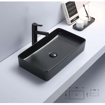 Puroser Royal Siyah Mat Tezgah Üstü Çanak Lavabo
