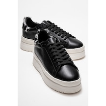 Luvishoes Luvi Shoes Anabel Siyah Cilt Hakiki Deri Kadın Günlük Spor Ayakkabı Siyah
