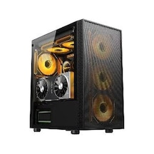 Aztech Sky Lıne Azt04 600w Usb3.2 4x12cm Rgb Fan Temperli Cam Siyah Atx Kasa