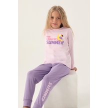 Rolypoly Endless Mor Kız Çocuk Pijama Takımı 5274-42977 Rose
