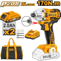 Ingco ING-CIRLI2002 Li-ion Akülü Vidalama Kömürsüz 1/4 20V 2.0AH