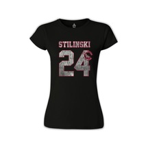Teen Wolf - Stilinski 24 Siyah Kadın Tshirt 001