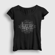 Presmono Kadın Logo V2 Lamb Of God T-shirt Siyah