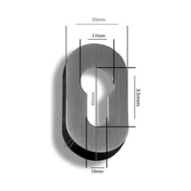 Lockway Paslanmaz Rozet - Oval - Yale Tip