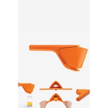 Dreamfarm Fluicer Kolay Sıkmalı Portatif Lime, Limon, Portakal Sıkacağı Turuncu Sıkacak 28 Cm Turuncu