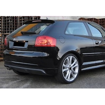 Audi A3 8p 3-kapı S3 Stil Spoyler 2003 2011 Parlak Siyah