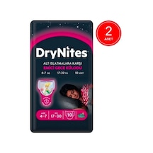 Drynites Kız Emici Gece Külodu 17-30 KG 4-7 Yaş 2 x 10 Adet 2'li