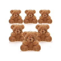 6 Parça Mini Ayı Peluş Doldurulmuş 10,5 Cm Küçük Ayı Toplu Hayvan Oyuncakları Bebek Duş Partisi İçin Küçük Genel