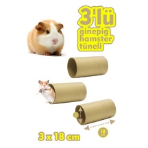 Vixpet Guinea Pig - Hamster Kemirgen Tüneli 3'lü 18 CM
