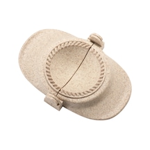 Teltree Gıda Grade Plastik Manti Kalıbı, Ev Kullanıma El İle Hamur Presi, Manti Şekillendirici, Mutfak Gereci Orta Boy Bej