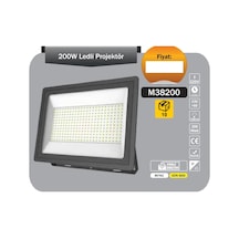 200 W Led Projektör Erkled M38200 Beyaz