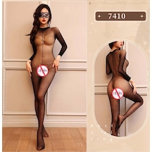 Kadın Seksi Özel Bölgesi Açık Büyük Bedenlere Uygun Siyah