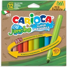 Carioca Jumbo Eco Family 12 Li Yıkanabilir Jumbo Keçeli Kalem 43461