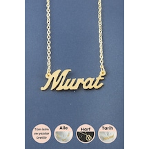 Murat - 377 - İsimli - Edntrend - Kolye Sarı altın