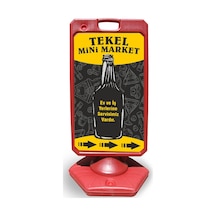 Tekel   Reklam ve Yönlendirme Uyari Dubasi A Tabela kırmızı