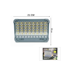 Go İthalat Ip66 Güneş Enerjili Led Işık Solar Projektör - Powerbank Çakarlı Kamp - Dış Mekan Ps-d002 Gri