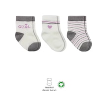Melonika 3'lü Penye Boy And Girl Soket Çorap Bs10114 Gri Çok Renkli