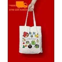 Angry Birds Bez Çanta Aynı Gün Ücretsiz Kargo Çok Renkli