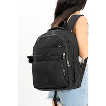 Baginn Kadın Sırt Çantası Laptop Bölmeli Çok Cepli Hafif Klinkır Kumaş 40 30 Cm 001