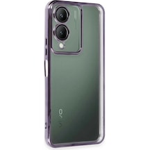 Vivo Y17s Kılıf Razer Lensli Silikon - Mor -