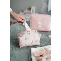 Baby 2 Li Islak Mendil Çantası Ve Bebek Bezi Çantası Organizer Çanta İçi Düzenleyici Pembe