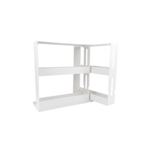 Yaozixa Çekme-tuşma Tipi Beyaz Pp Mutfak Baharat Rafı, İki Satırlı, Kolay Erişim, Alan Tasarrufu, Çeşitli Baharatları Saklama Beyaz