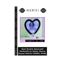 Özel Üretim Dekoratif Hediyelik Ev Dekor Hatıra Eşyası Kalpli Sihirli Ayna Çok Renkli