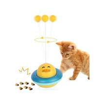 360 Derece Dönen Ördek Şekilli İnteraktif Kedi Oyuncağı Atıştırmalık Dispenseri Kedi Eğitici Oy