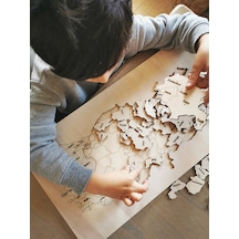 Ahşap Türkiye Haritası. Yapboz. Puzzle Kutusuz (50X27.50)