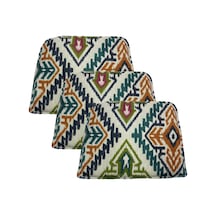 Knsz sırt minderi 3 lü mazlum kilim desen kumaş cırtlı tel sandalyesi sırtı için