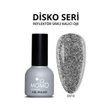 Momo Professional Disco Kalıcı Oje D010 Siyah Reflective Flash Gel Polish 10 Ml
