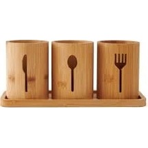 Bambu 3 Lü Kaşıklık Seti