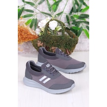 Fort 07602 Comfort Taban Rahat Esnek Yumuşak Bağcıksız Erkek Spor Ayakkabı füme