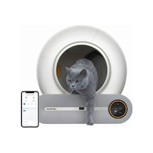 Haustier MSP01 Akıllı Otomatik Kedi Tuvaleti , App Kontrol, 65lt Hazne, 9lt Çöp haznesi, İyonizer Kötü Koku Giderici