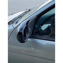 Renault Symbol 1998-2007 Yarasa Ayna Kapağı Fiber Siyah Boyalı