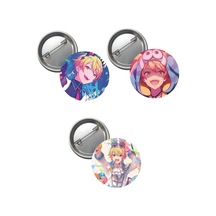 Hatsune Miku Pjsekai Project Sekai Colorful Anime Buton Rozet 3 Adet 37mm Tenma Tsukasa Altın - Beyaz - Siyah