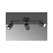 Os Ram Led Ampüllü Üçlü Hareketli Modern Spor Led Avize Siyah