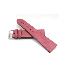 Her Saate Uyumlu Hakiki Grizi Deri Saat Kordonu 22 Mm Pembe