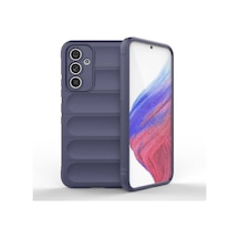 Zore Galaxy A54 Kılıf Esnek Tpu Oyuklu Arka Yüzey Tasarımlı Ogaa Etnik Silikon Kapak - Lacivert