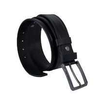 Süzer Deri Siyah Hakiki Deri Dikişli 3.5 Cm.Lik Klasik Erkek Kemer - 300-28