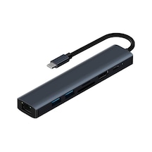 Ally Byl-2303 7 In 1 Type-c To Usb + Type-c + Ethernet + Kart Ok