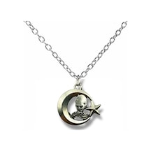 Ay Yıldız Ve Atatürk Silüeti Figürlü Kolye Gümüş Renk Unisex Metal Takı Çok renkli
