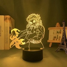 Wealthglow Çizgi Film Iblis Avcısı Anime Figürü 3d İllüzyon Led Odası 44dt5m Siyah