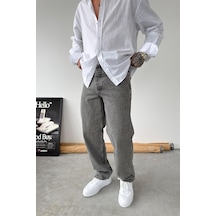 Gri Premium Basic Regular Pantolon Gri