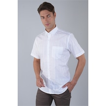 Bisse Paşa Yaka Regular Fit Gömlek Beyaz Gmeks250002 D01 Beyaz