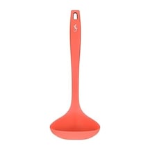 Lurch - Platin Silikon Çorba Kepçesi 28 Cm Somon - Yanmaz, Yapışmaz, Bükülmez, Çizmez, Tat Ve Koku Bırakmaz - 240072