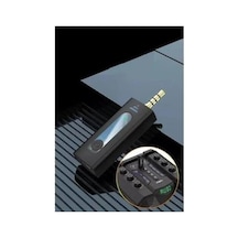 K35-2 Wireless Kablosuz Mikrofon Jaklı Ergonomik Tak Çalıştır Jak Audio Android Telefon Araç Uyumlu Çiftli Yaka Mikrofonu
