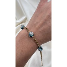 Bb Çelik Nazar Boncuklu Bileklik